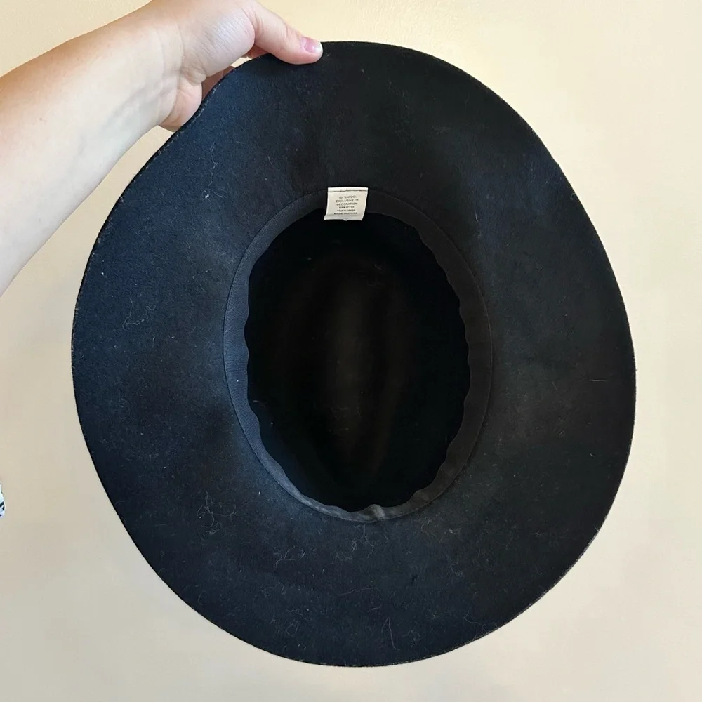 Women’s stylish beautiful black wool hat
